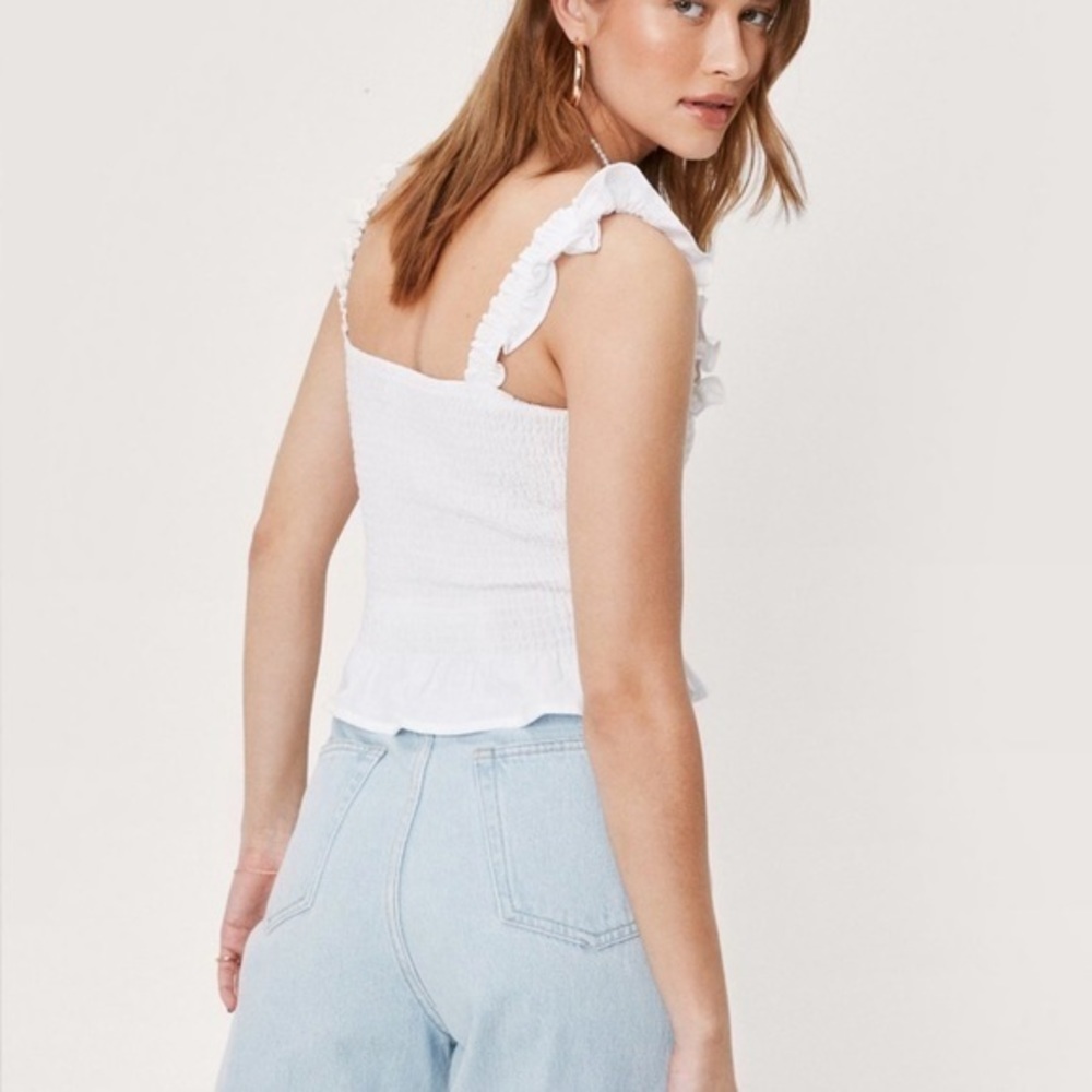 Shirred Ruffle Cami - Picture 2 of 4